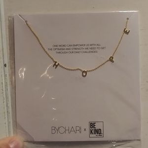 BYCHARI Gold HOPE Letters 18" Necklace NEW